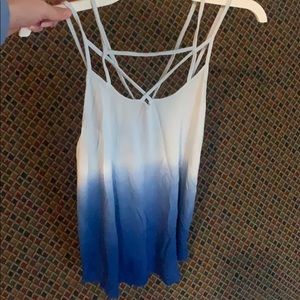 Blue ombré tank top